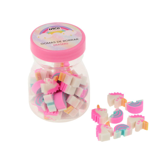 Conjunto de 40 mini elásticos em garrafa de plástico