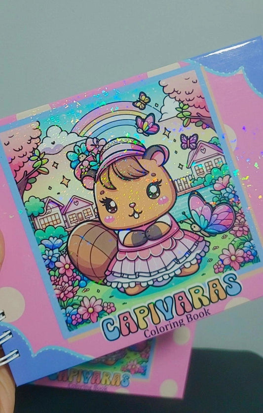Caderno de Colorir Capivara - Capa personalizada
